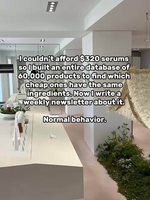 60,000 products. Every ingredient list compared. The dupes that actually match up, backed by data. We send the best ones every week — link in bio.